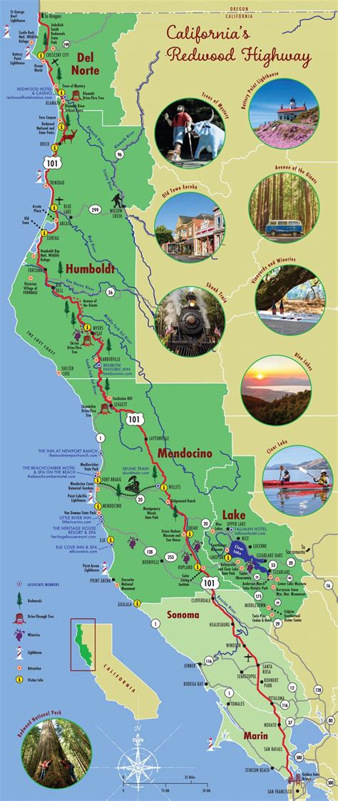 Redwood Parks Pass Map California Redwood Forest California Map