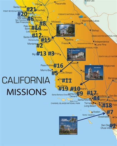 1947 California Missions US Rt 101 Pacific Highway Map Linen Postcard