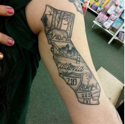 California Outline Tattoo