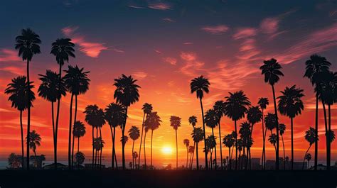California Scenery Palm Trees