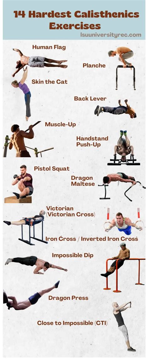 Calisthenics Exercises Difficulty