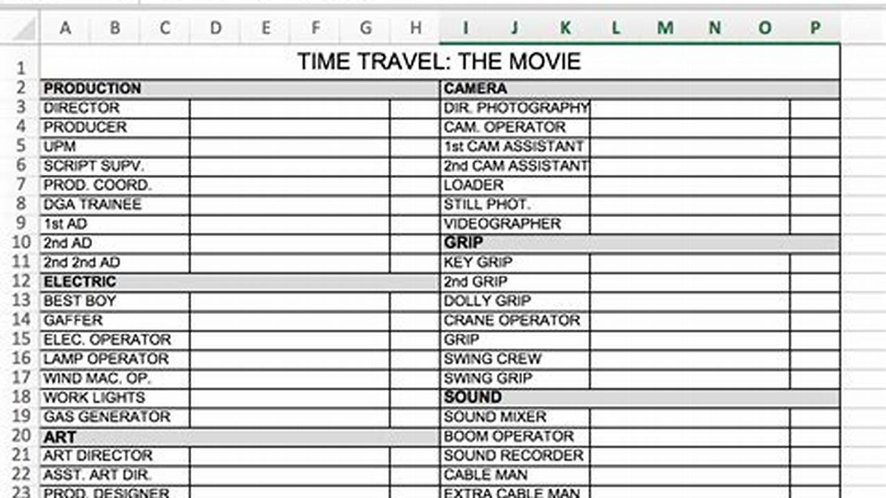 Complete Guide to Creating a Call Sheet Template in Excel