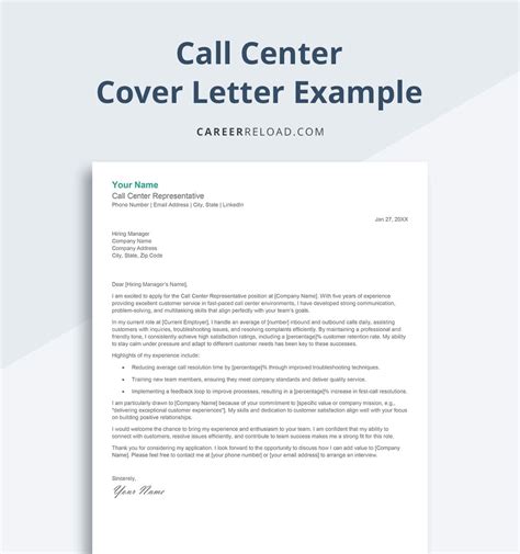 Call Center Cover Letters