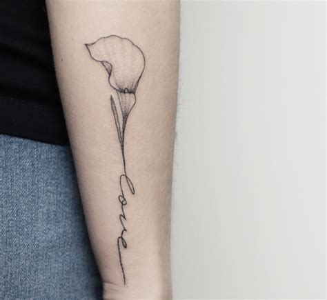 Calla Lily Flower Tattoo