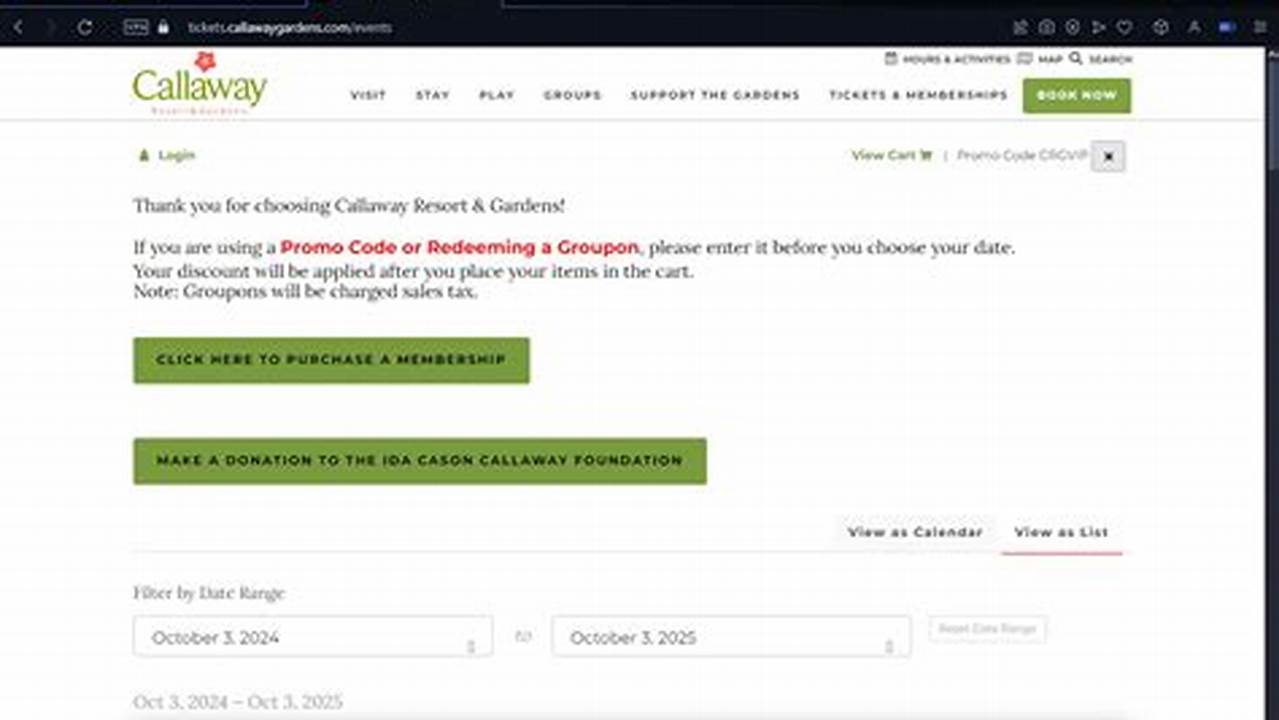 Callaway Gardens Promo Code 2024 Coupon Code