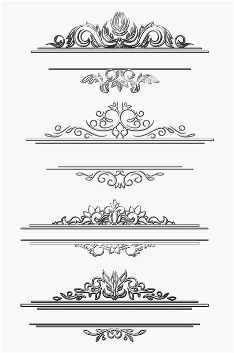 Calligraphy Border Design Transparent Background