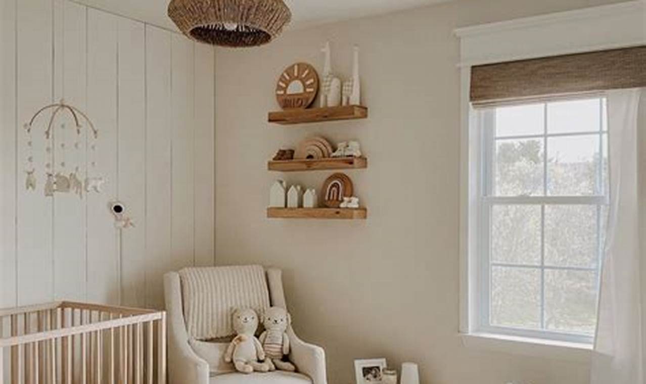 Calming and functional nursery layout