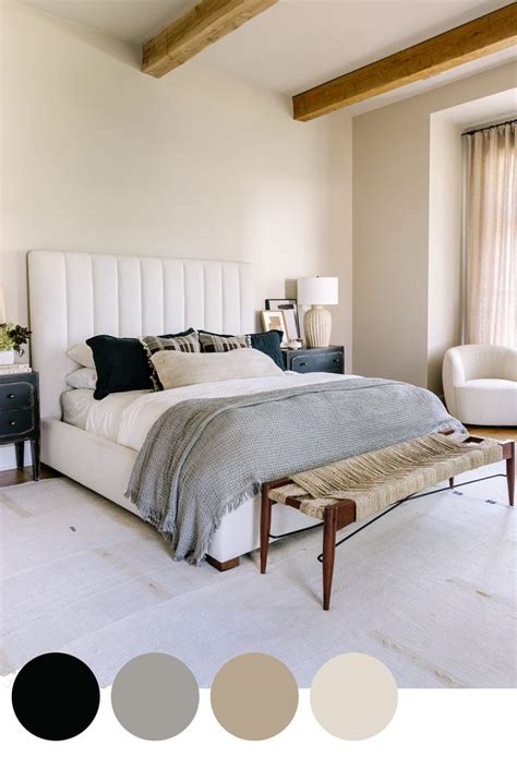 Calming color palette in bedroom