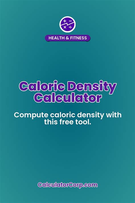 Caloric Density Calculator
