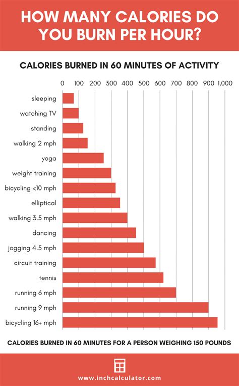 Calories Burned Per Exercise Chart