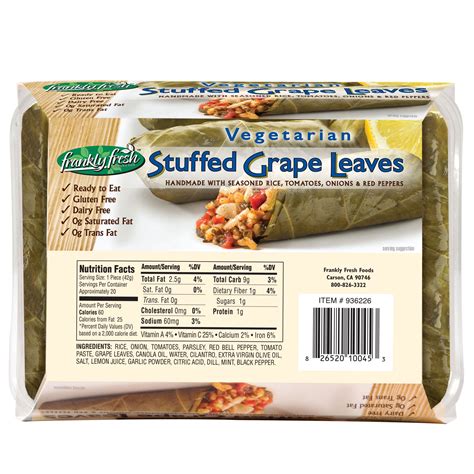 Calories In Stuffed Grape Leaves