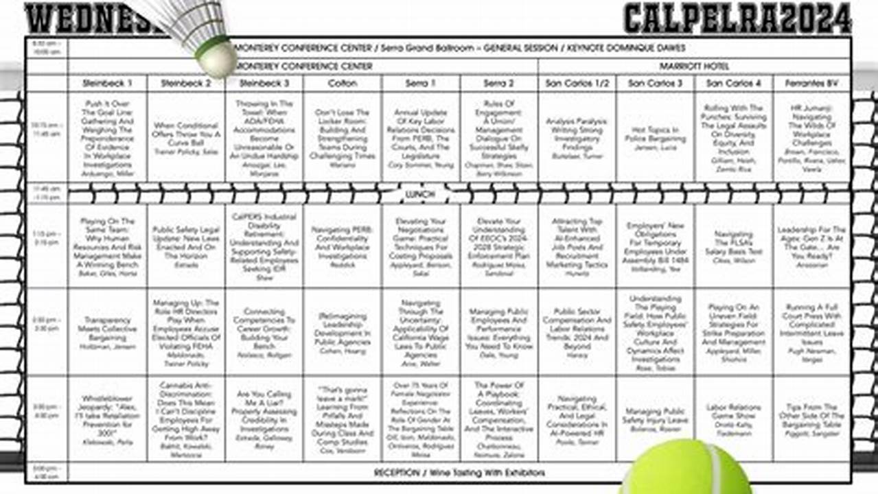 Calpelra Conference 2025 Schedule Pdf
