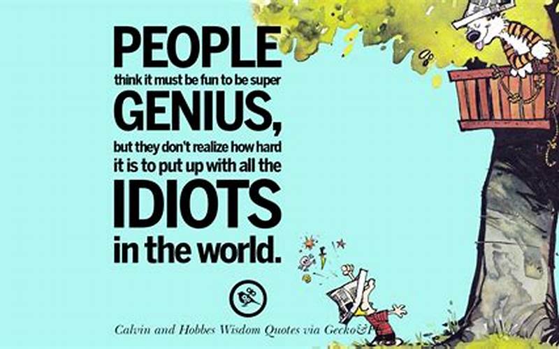 Calvin And Hobbes Wisdom