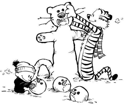 Calvin And Hobbes Coloring Pages