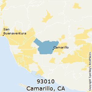 Camarillo, California Area Map Light HEBSTREITS Sketches Area