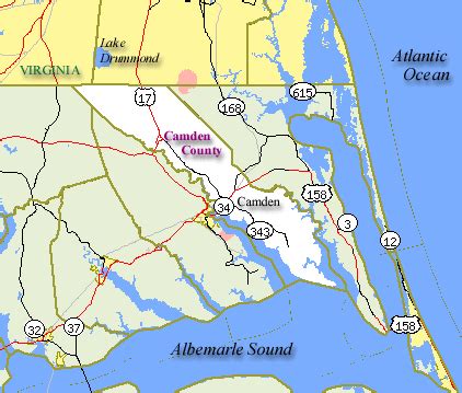 2000 Road Map of Camden County, North Carolina