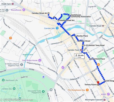 Camden Tour Route