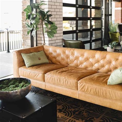 Camel Leather Couch