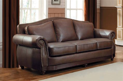 Camelback Leather Sofa