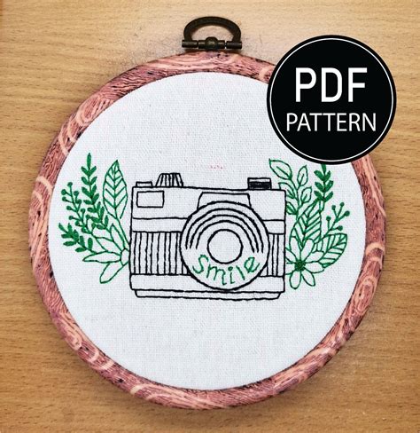 Camera Embroidery Pattern