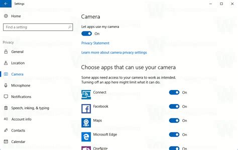 Camera Privacy Settings App