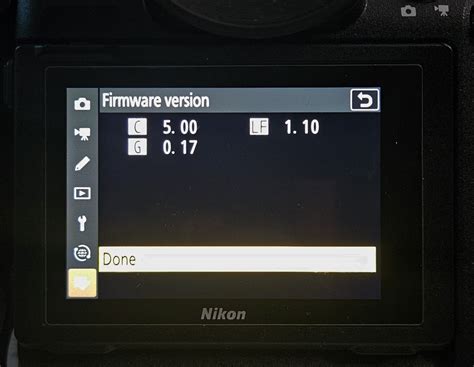 Camera check for firmware updates