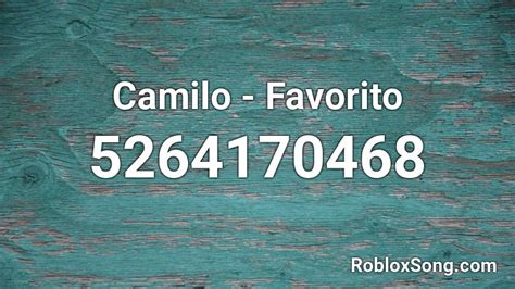 Camilo - Favorito Roblox ID