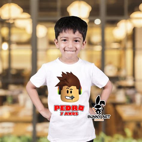 Camiseta Infantil Roblox Game Camiseta aniversário Roblox 