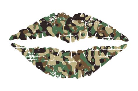 Download Camo Lips Sublimation Design For Crafts