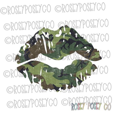 Download Camo Lips Sublimation Design For Cricut