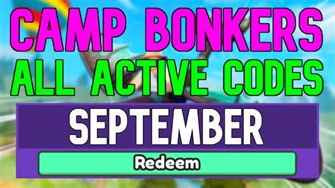 Camp Bonkers Codes - Roblox
