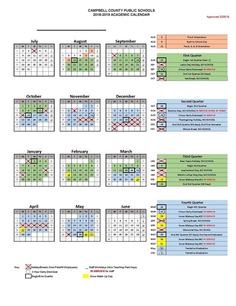 Campbell Academic Calendar