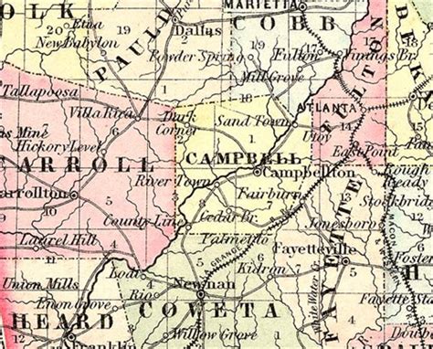 Campbell County free map, free blank map, free outline map, free base