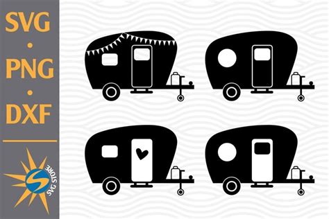Download Camper Silhouette Bundle DXF Files