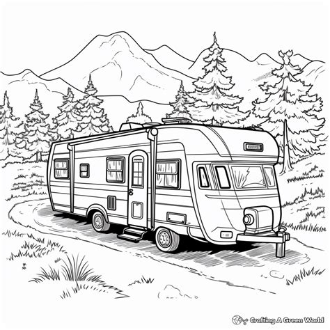 Camper Trailer Coloring Pages
