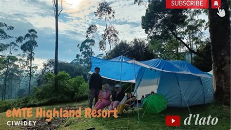 Camping Bersama Keluarga ditemani Hujan Kabut eMTe Highland Resort Ciwidey campervan dlato