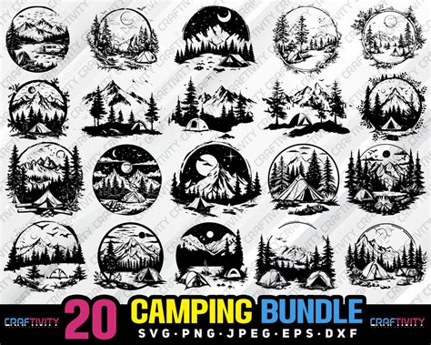 Download Camping Bundle Commercial Use DXF Files