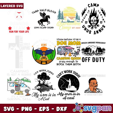 Download Camping Bundle with 12 Designs SVG For Crafts
