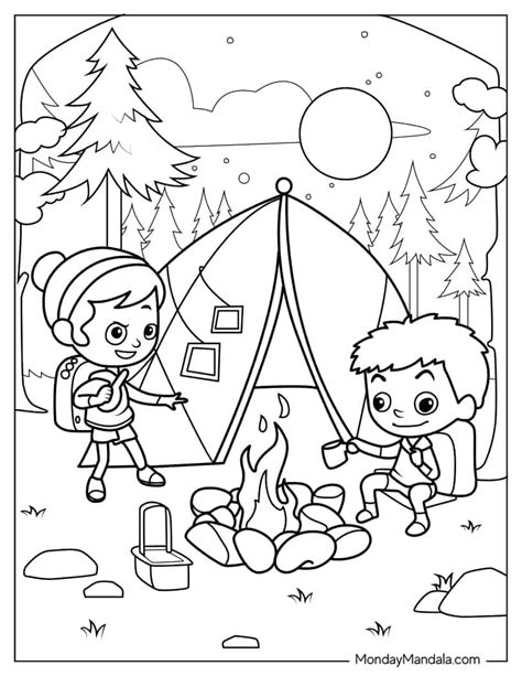 Camping Color Page
