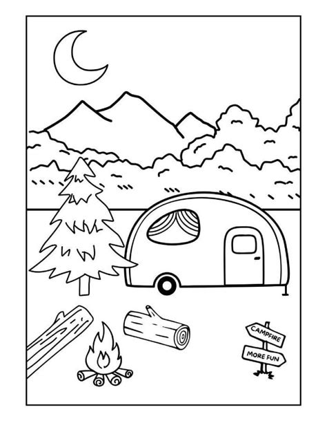 Camping Coloring Sheets Pdf