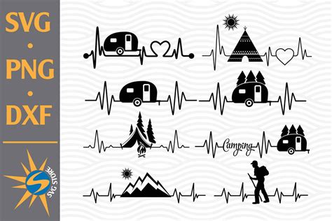 Download Camping Heartbeat Commercial Use DXF Files