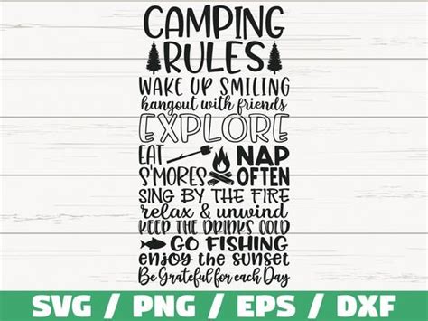 Download Camping Rules Camper Rules Camping Sign Files DXF Files