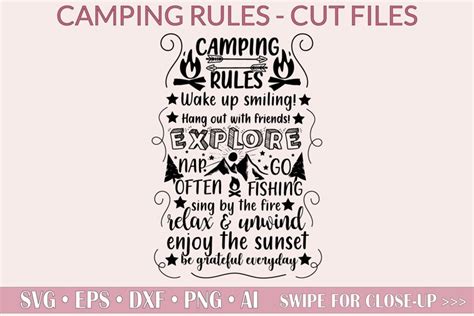 Download Camping Rules SVG Cut Files