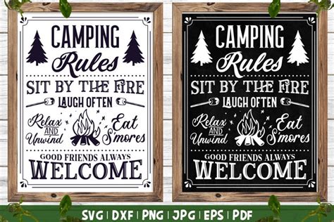 Download Camping Rules Sign SVG File - SVG Design Easy Edite