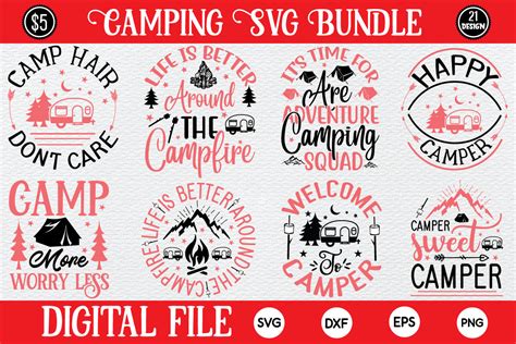 Explore the Great Outdoors with a Stunning Camping SVG Bundle - Discover Unique Designs for Your Next Adventure!