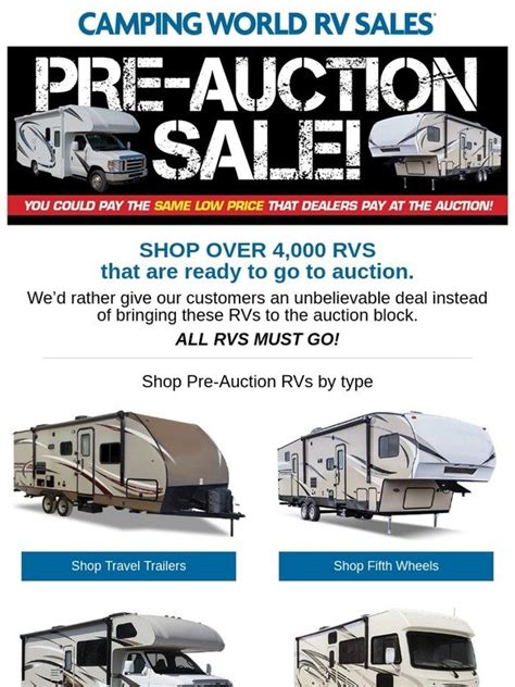 Camping World Pre Auction Sale
