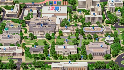 American University Campus Map Map Of The World