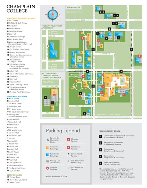 33 Champlain College Campus Map Maps Database Source