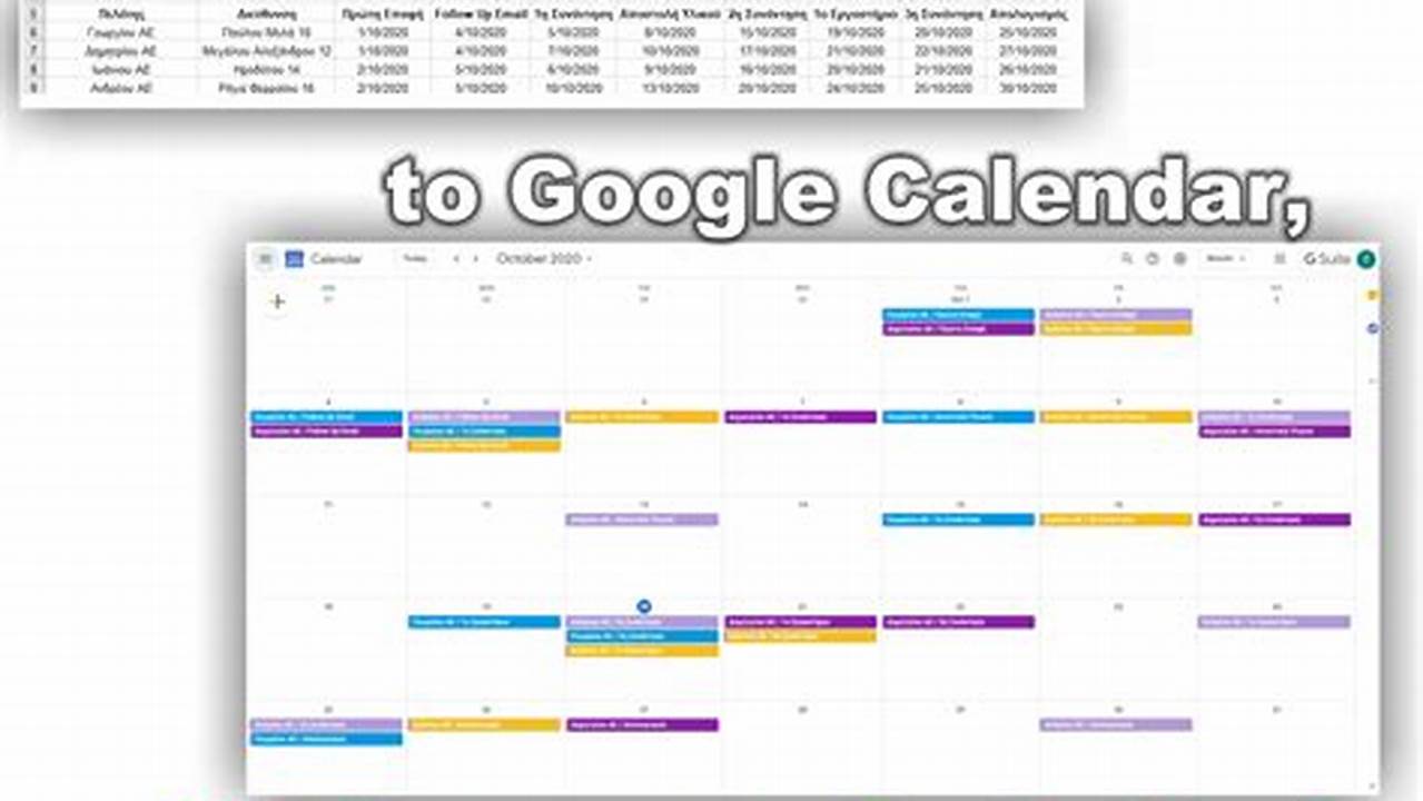 Can You Link Excel To Google Calendar