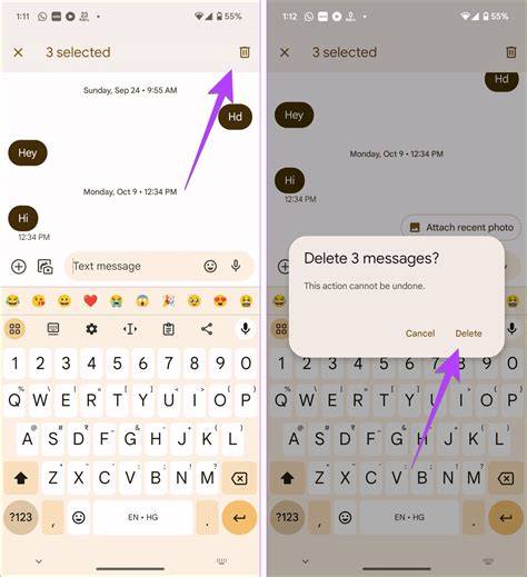 Why you cannot delete text messages on Android